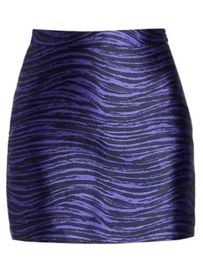 Shop Andamane Bertha Tiger-print Skirt In Tigre Viola