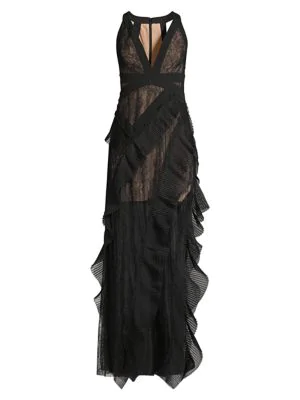 bcbgmaxazria tulle corset gown