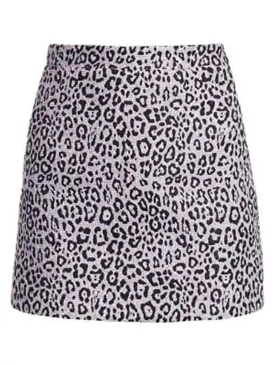 Shop Andamane Bertha Leopard-print Tweed Mini Skirt In Leo Lillia