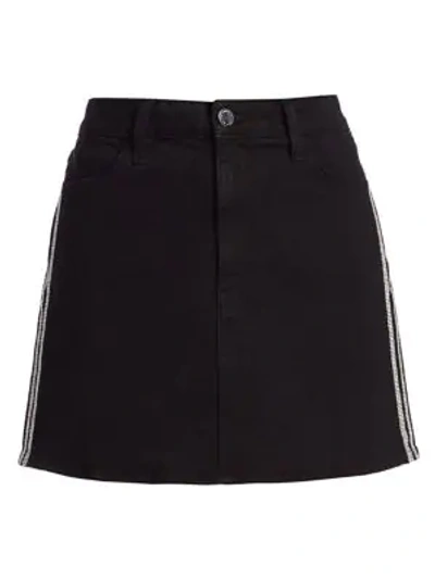 Shop Alice And Olivia Side Stripe Mini Skirt In Comfort