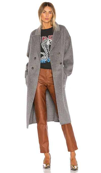 Shop Anine Bing Dylan Coat In Gray. In Grey