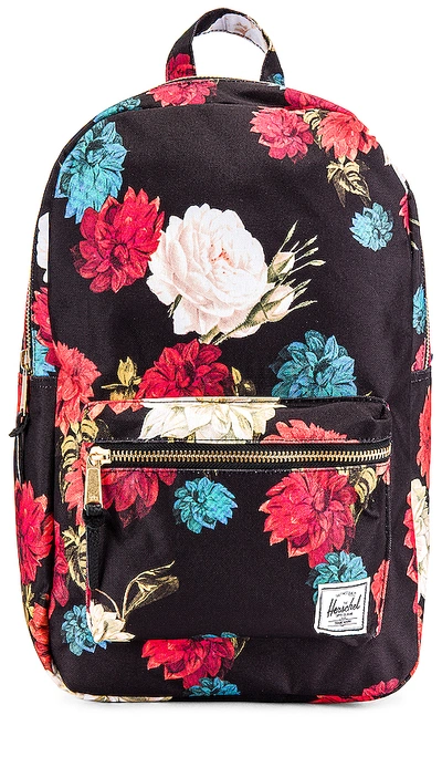 Shop Herschel Supply Co . Settlement Mid Volume Backpack In Black. In Vintage Floral Black