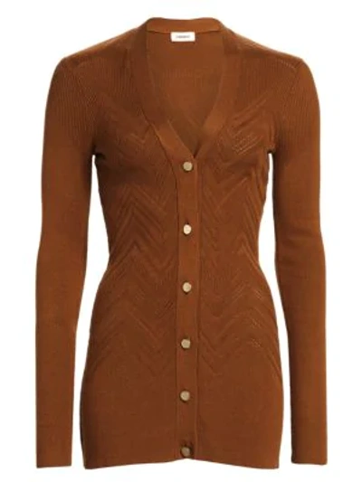 Shop L Agence Millie Viscose Cardigan In Spice