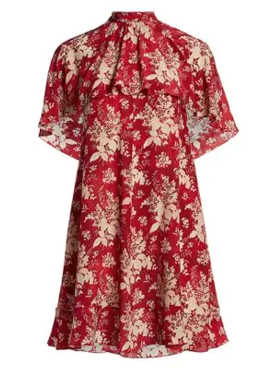 Shop Red Valentino Women's Floral Dress In Red