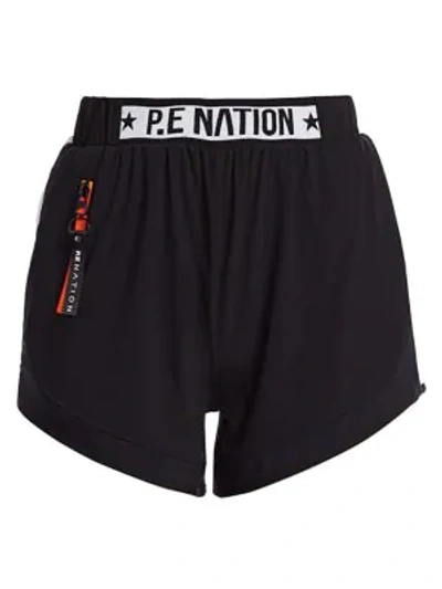 Shop P.e Nation Traverse Shorts In Black