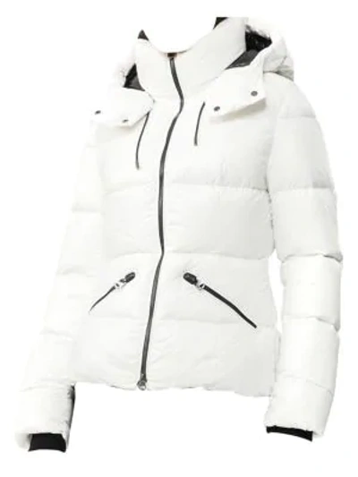 Shop Mackage Madalyn Hooded Puffer Jacket In Off White