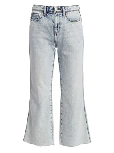 Shop Current Elliott Femme Cropped Bell-cuff Jeans In Trettin
