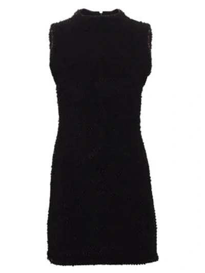Shop Alice And Olivia Nat Sleeveless Sequin Mockneck Mini Dress In Black