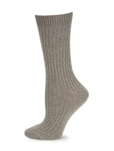 Shop Hanro Wool Blend Socks In Taupe