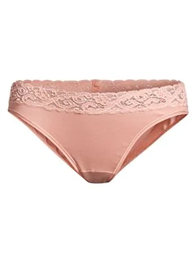 Shop Hanro Moments High-cut Panties In Rouge