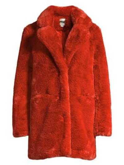 Shop Apparis Sophie Faux Fur Coat In Ginger