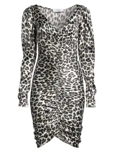 Shop Caroline Constas Colette Animal-print Stretch Silk Dress In Multi