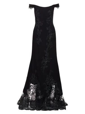black straight gown