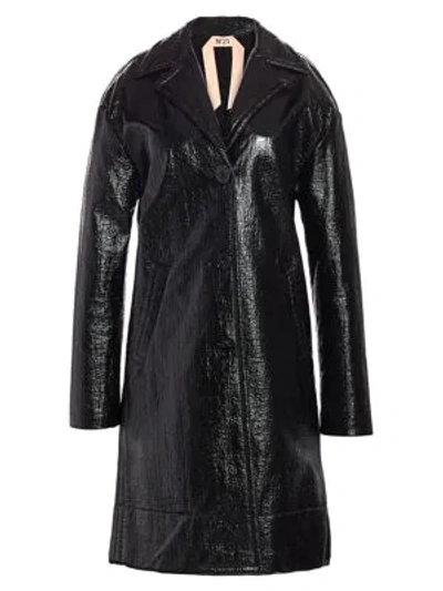 Shop N°21 Patent Trench Coat In Black