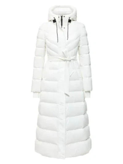 Shop Mackage Calina Hooded Puffer Coat In Off White