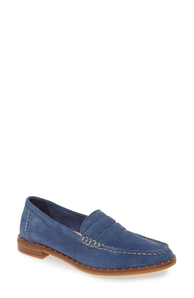 Shop Sperry Seaport Penny Loafer In Grey Suede