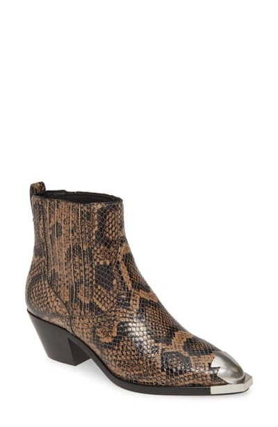 Shop Ash Floyd Bootie In Python Print Taupe