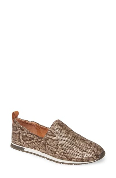 Shop Gentle Souls By Kenneth Cole Luca Flat In Antique Gold Leather