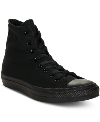Shop Converse Men's Chuck Taylor Hi Top Casual Sneakers From Finish Line In Black/ Black Mono