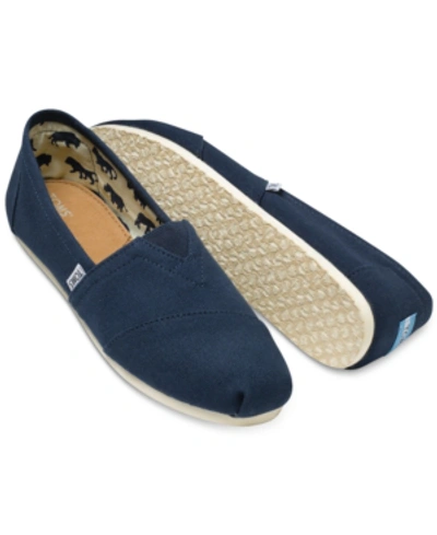 Shop Toms Men's Alpargata Canvas Loafers Men's Shoes In Navy