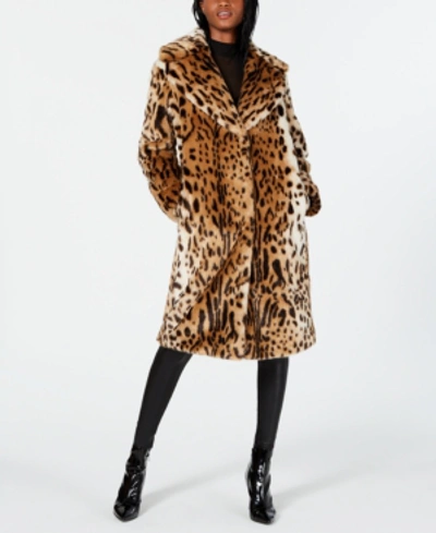 Shop Kendall + Kylie Faux-fur Leopard-print Coat