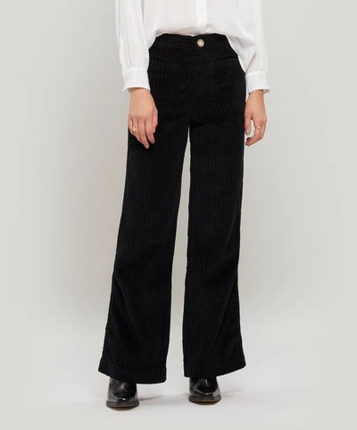 Shop Masscob Drake Wide-leg Corduroy Trousers In Black