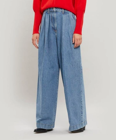 Shop Acne Studios Pakita High-rise Wide-leg Jeans In Blue