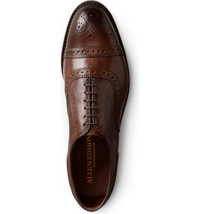 Shop Allen Edmonds 'strand' Cap Toe Oxford In Cigar Leather