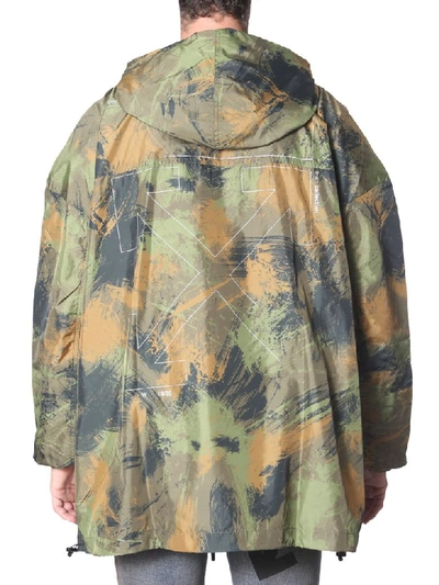 Shop Off-white Hooded Wind Jacket In Verde