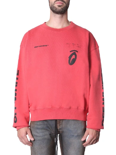 Shop Off-white Splitted Arrows Sweatshirt In Rosso