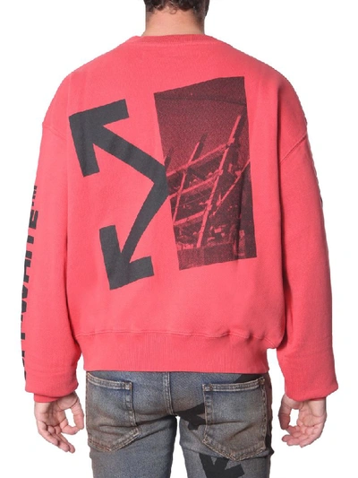 Shop Off-white Splitted Arrows Sweatshirt In Rosso