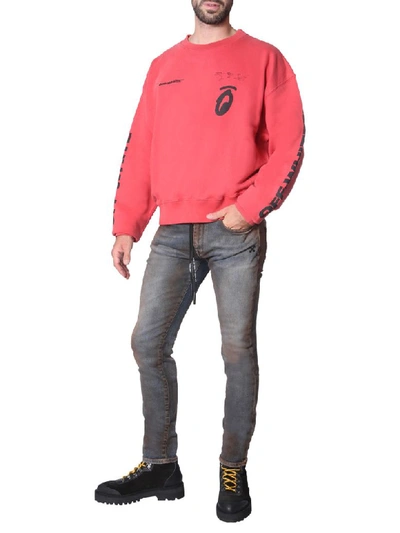 Shop Off-white Splitted Arrows Sweatshirt In Rosso