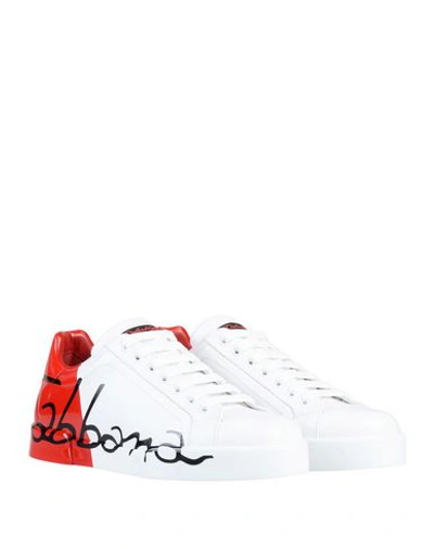 Shop Dolce & Gabbana Man Sneakers White Size 10.5 Soft Leather