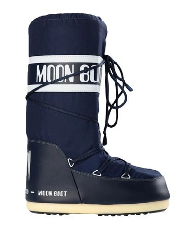 Shop Moon Boot Nylon Woman Boot Blue Size 8-9.5 Textile Fibers