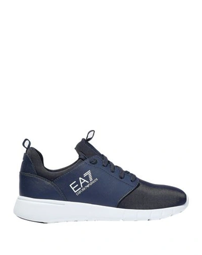 Shop Ea7 Sneakers In Dark Blue