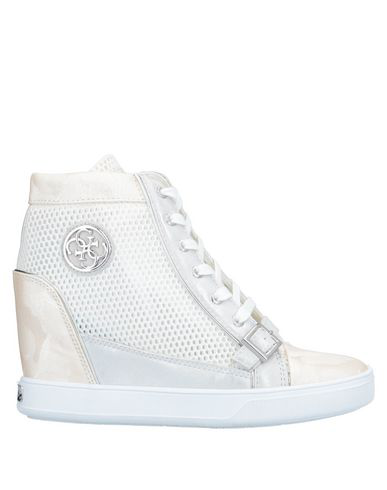 guess wedges white