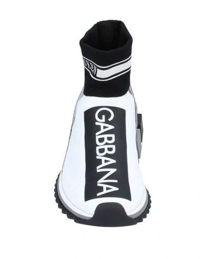 Shop Dolce & Gabbana Woman Sneakers White Size 5 Textile Fibers, Cotton, Silk, Elastane