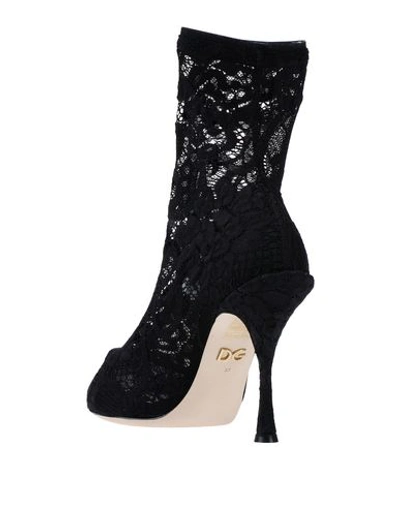 Shop Dolce & Gabbana Woman Ankle Boots Black Size 7.5 Textile Fibers