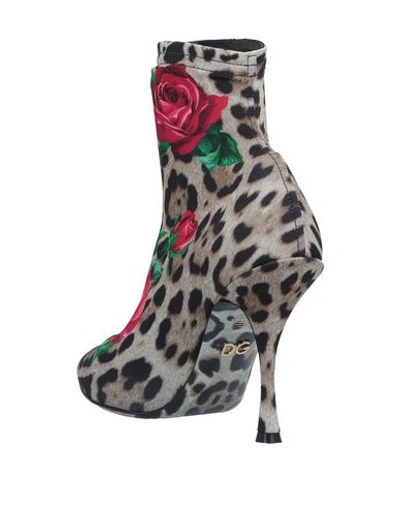 Dolce & Gabbana Printed Stretch-jersey Sock Boots In Beige