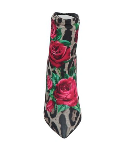 Dolce & Gabbana Printed Stretch-jersey Sock Boots In Beige
