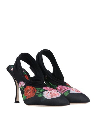 Shop Dolce & Gabbana Woman Pumps Black Size 6 Textile Fibers