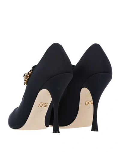 Dolce & Gabbana Black Socks Stretch Crystal Pumps Shoes In Black