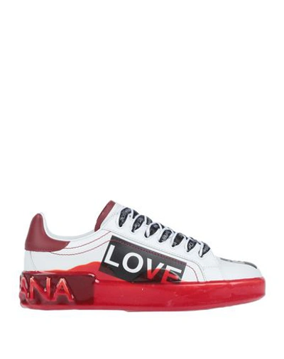 Shop Dolce & Gabbana Woman Sneakers Red Size 6 Calfskin