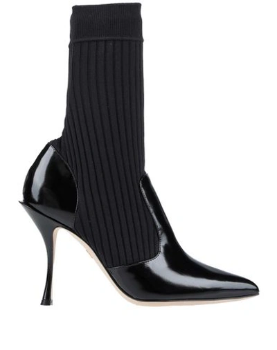Dolce & Gabbana Lori Knitted Boots And Color Paint Black In Black