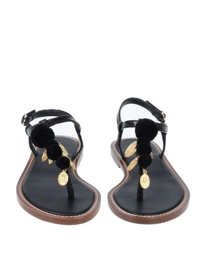 Shop Dolce & Gabbana Woman Sandals Black Size 7 Soft Leather