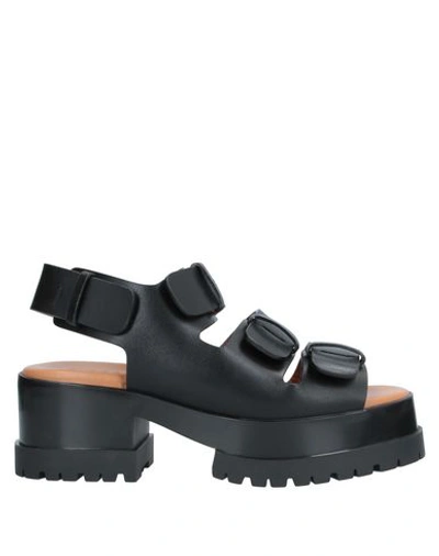 Shop Clergerie Sandals In Black