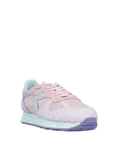 Shop Diadora Heritage Woman Sneakers Pastel Pink Size 9.5 Soft Leather, Textile Fibers