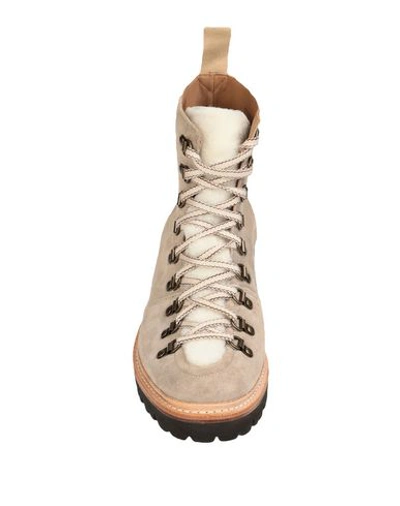 Shop Grenson Nanette Woman Ankle Boots Beige Size 7 Calfskin, Shearling