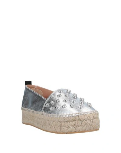Shop Moschino Espadrilles In Silver