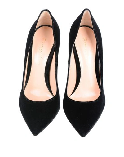 Gianvito Rossi Woman Pumps Black Size 12 Textile Fibers In Black